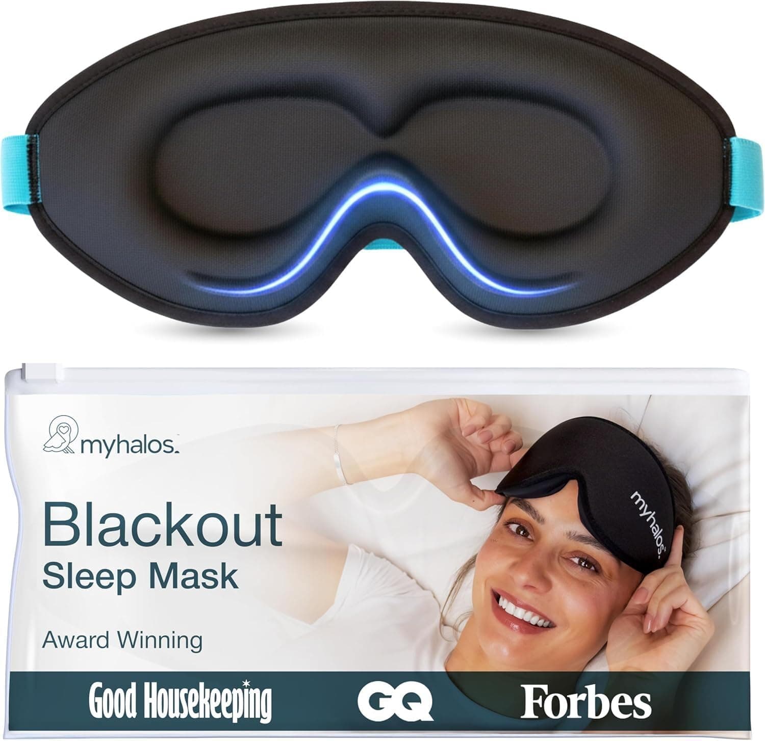 MyHalos® Sleep Mask – 3D Blackout Eye Mask for Women & Men